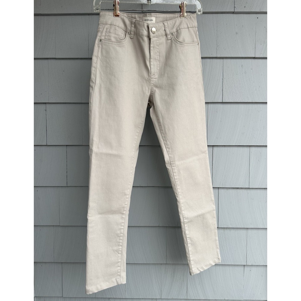Gerard Darel Coated Cotton Beige Jeans Women's Size 4 (FR‎ 36) Slim Ankle Crop